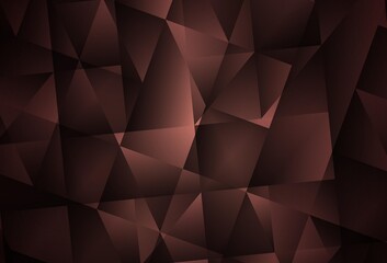Dark Pink, Red vector polygon abstract layout.