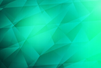 Light Green vector polygon abstract layout.