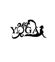 Yoga pose graphic design vector art
