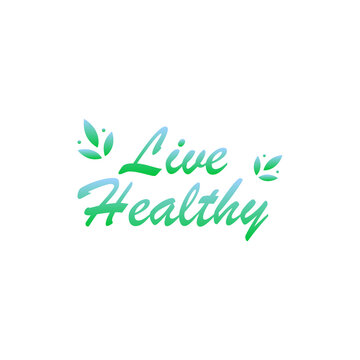 Live healthy banner. Vector illustration