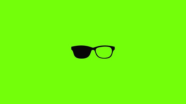 Photochromic spectacles icon animation