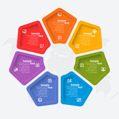 Abstract 3D Paper Infographics. Business template .Vector illustration
