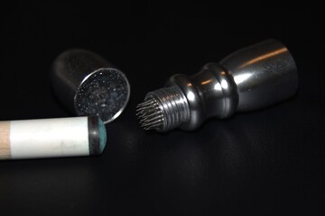 Tool for shaping a pool cue tip