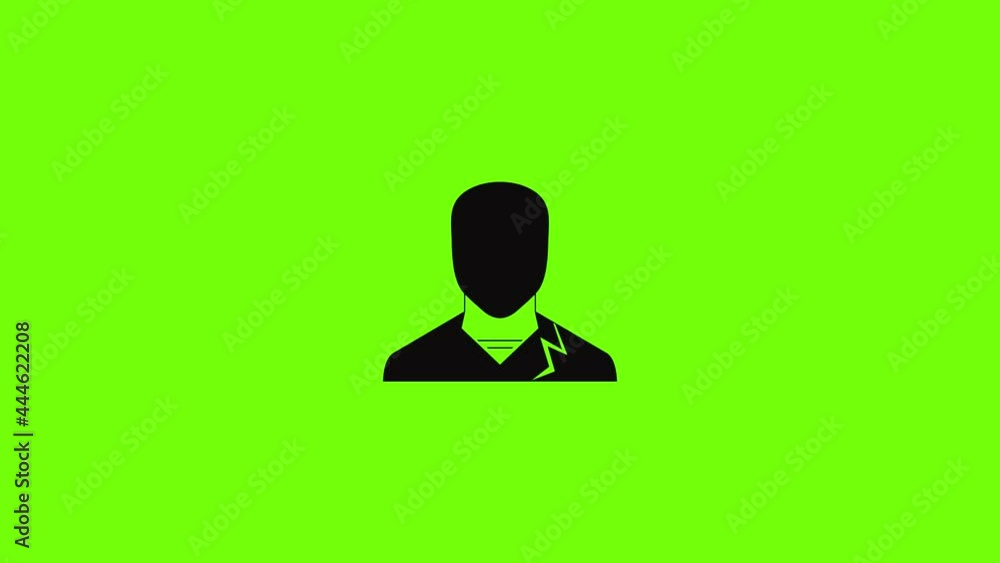 Poster man avatar icon animation