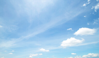 Naklejka na ściany i meble blue sky white clouds background