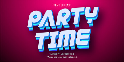 Modest but quite elegant editable text effect: Party Time