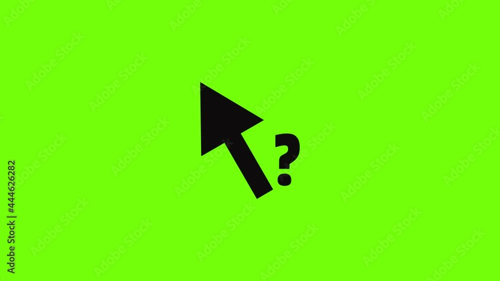 Poster cursor question icon animation