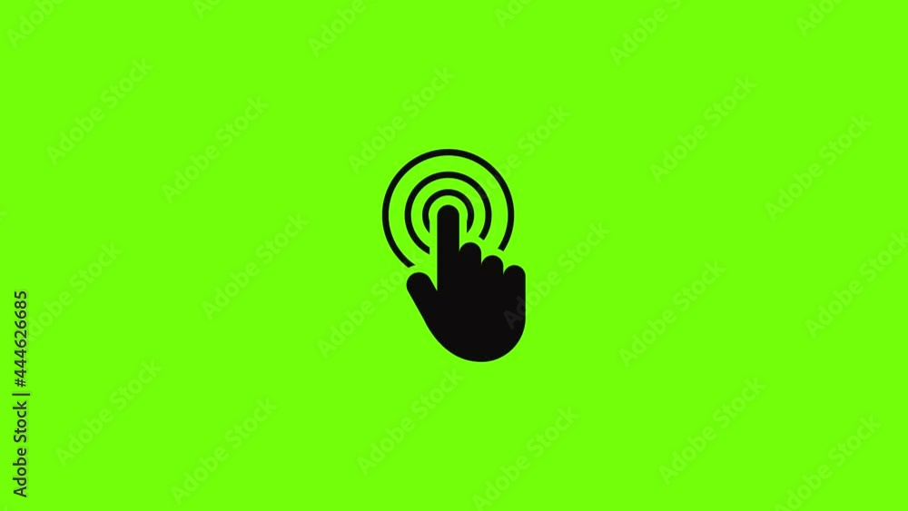 Poster hand cursor web icon animation
