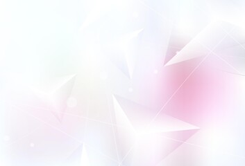 Light Pink, Yellow vector shining triangular backdrop.