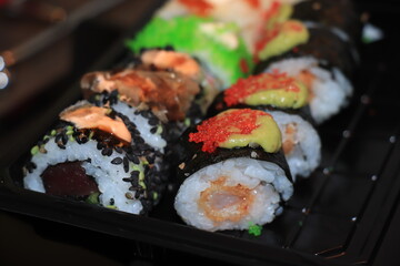 Luxurious Japanese sushi