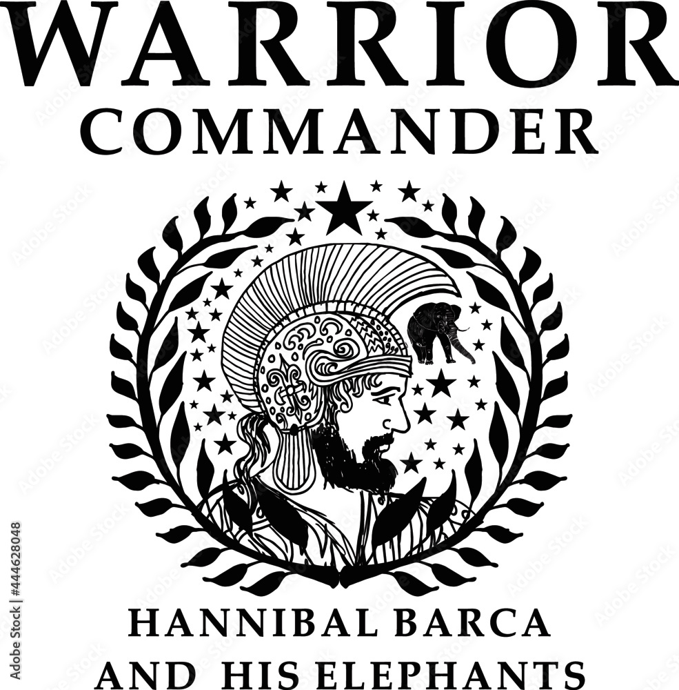 Wall mural Hannibal Barca graphic design vector art