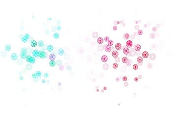Light Green, Red vector background with spots.