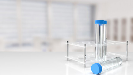 The  science laboratory research for development or sci and medical concept 3d rendering.