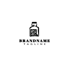 cute bottle logo icon design template vector illustration