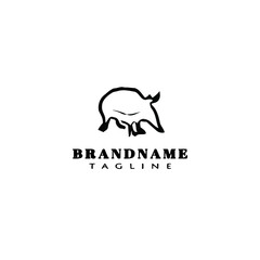 mouse logo icon design cute vector illustration