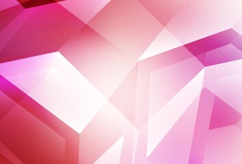Light Pink vector pattern with colorful hexagons.