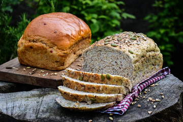 healthy eating with multigrain bread