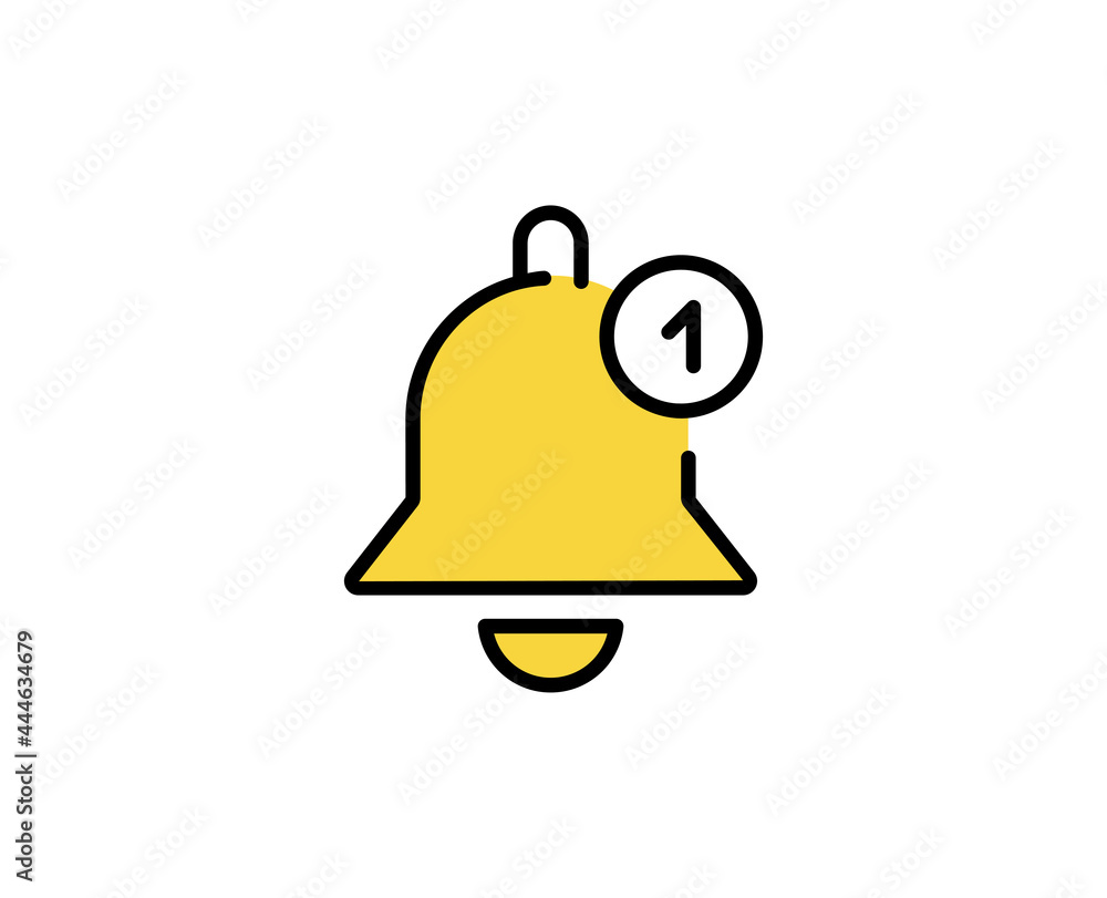 Poster bell line icon. high quality outline symbol for web design or mobile app. thin line sign for design 