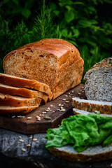 healthy eating with multigrain bread