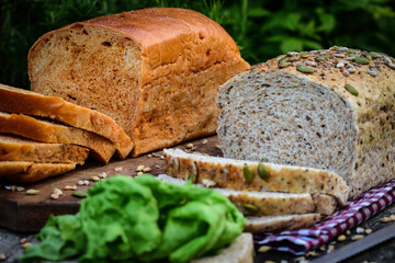 healthy eating with multigrain bread