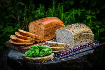 healthy eating with multigrain bread