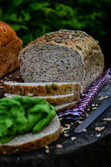 healthy eating with multigrain bread