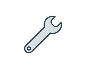 Wrench flat icon. Single high quality outline symbol for web design or mobile app.  House thin line signs for design logo, visit card, etc. Outline pictogram EPS10