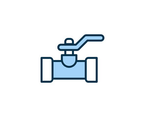 Plumbing flat icon. Single high quality outline symbol for web design or mobile app.  House thin line signs for design logo, visit card, etc. Outline pictogram EPS10