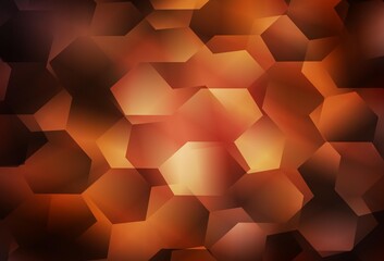 Light Orange vector template in hexagonal style.