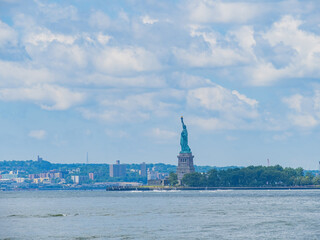 Sunny view of the Statue of Liberty National Monument