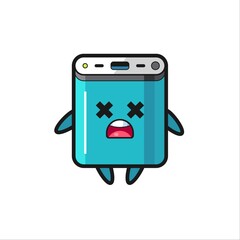 the dead power bank mascot character