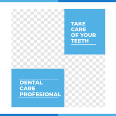 Dental teeth care sale discount poster social media post template modern minimalis style