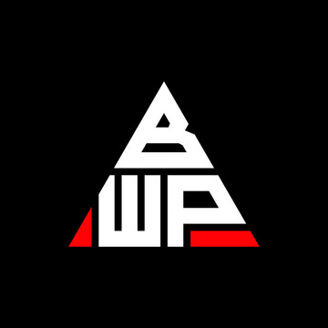 BWP triangle letter logo design with triangle shape. BWP triangle logo design monogram. BWP triangle vector logo template with red color. BWP triangular logo Simple, Elegant, and Luxurious Logo. BWP 