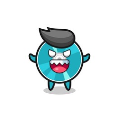 illustration of evil optical disc mascot character