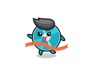 cute optical disc illustration is reaching the finish