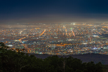 Obraz premium 北海道 札幌 手稲山 都市景観 夜景