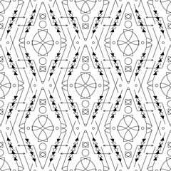 Tribal vector pattern. Ethnic seamless texture with geometric ornament