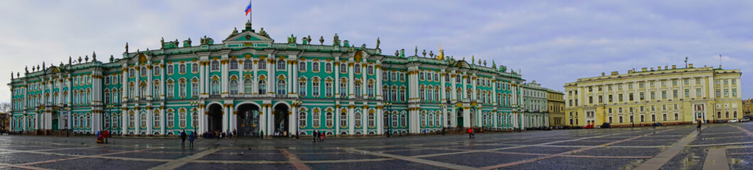 Fototapeta na wymiar The State Hermitage Museum is a museum of art and culture in St. Petersburg, Russia. Winter Palace, One of the largest and most prestigious museums in the world. Feb. 2017.