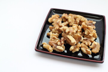 スーパーフードのクルミ「白背景」