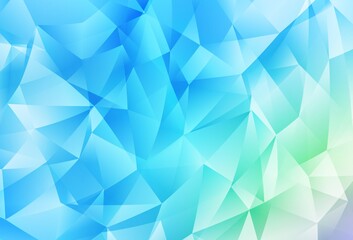 Light Blue, Green vector polygonal template.