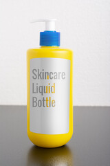 Skin fortifying daily booster cream-yellow bottle -  editable mockup template