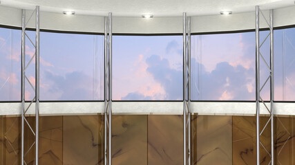 背景素材 スタジオセット 夕焼け空