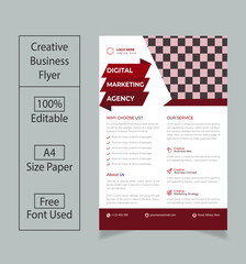 Digital Marketing Agency Corporate & Business Flyer Brochure Template Design, creative vector template design.