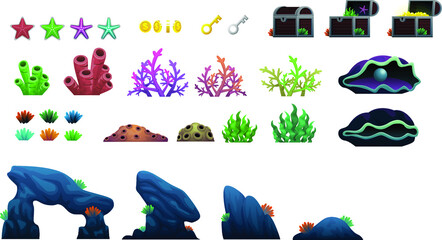 Set of deep sea game objects © pzUH