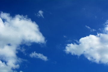 Naklejka na ściany i meble Blue sky with clouds beautiful nature background.