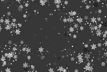 Light Gray vector background with beautiful snowflakes.