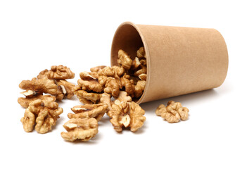 walnuts on a white background