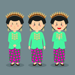 South Sulawesi Character with Various Expression