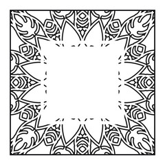 abstract floral frame