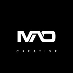 MAO Letter Initial Logo Design Template Vector Illustration - obrazy, fototapety, plakaty